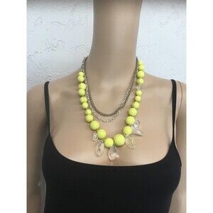 Multi Strand Yellow Necklace